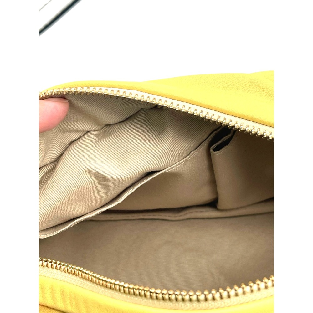 Coach Parker 230 Yellow Leather Zip Shoulder Hobo Bag Pleated Purse # 13442 Y2K - Picture 10 of 13